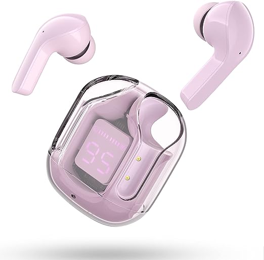 T6 Crystal Wireless Earphones Bluetooth Headphone with LED Display Gaming
